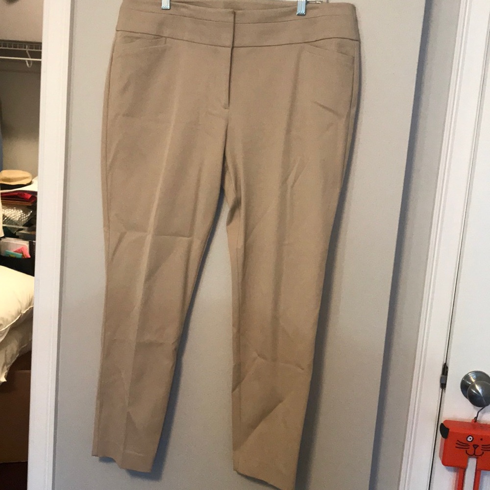 LOFT Julie Skinny Tan Skinny Leg Pants
